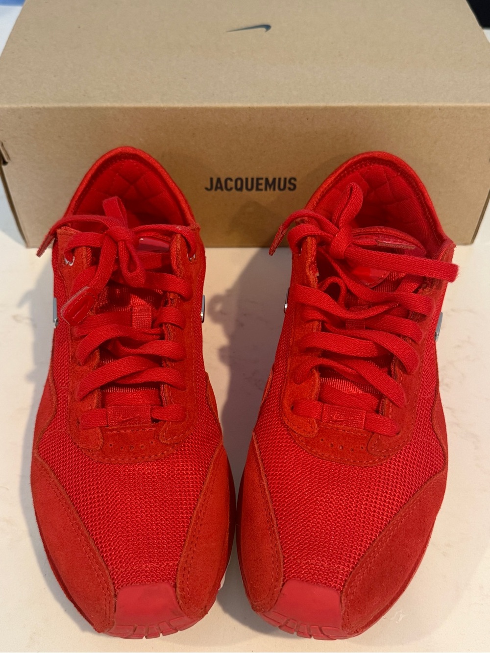 Used Jacquemus x Nike Air Max 1 SP Red Men’s Low-Top Sneakers 7M/8.5W
